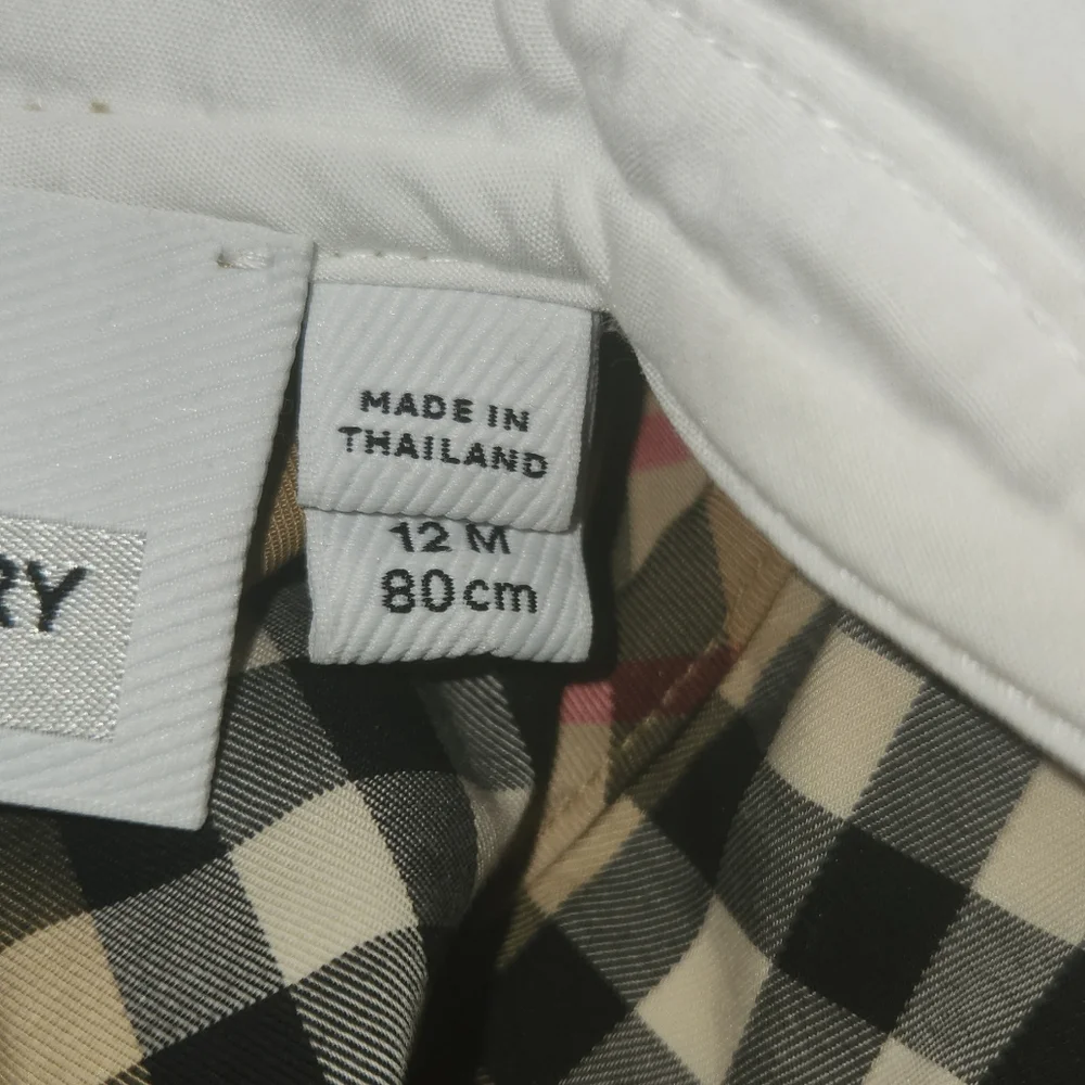 Burberry Plaid Baby Romper with White Collar 12 Mo - Picture 6 of 6